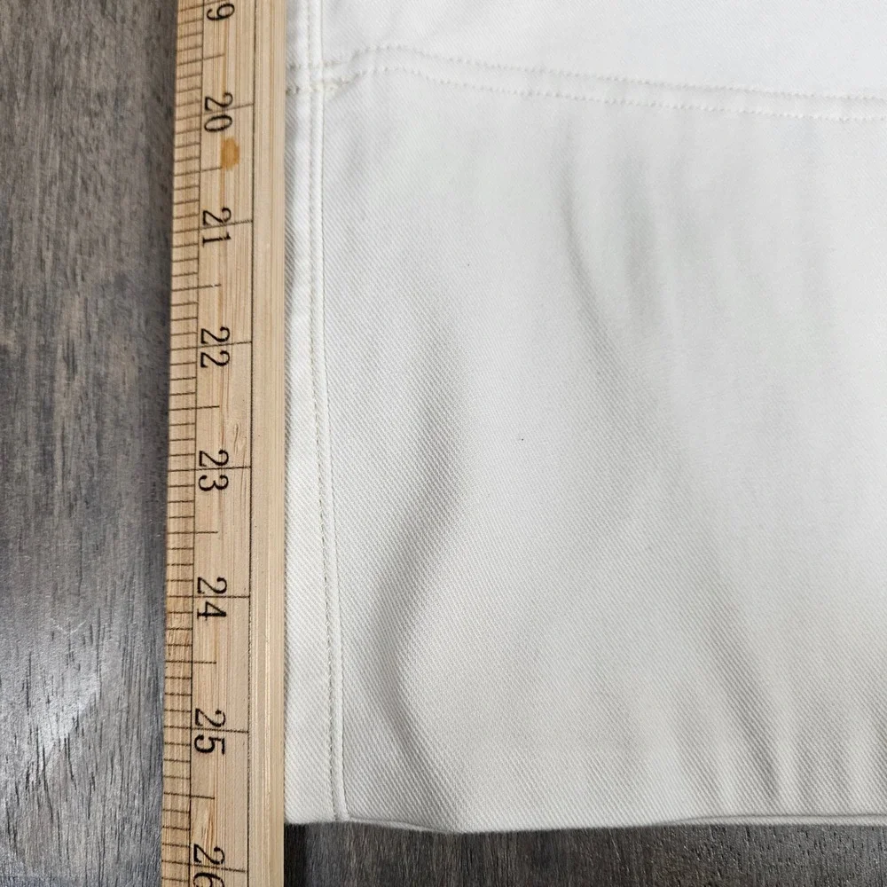 SPANX Womens 1X Pants Pull On Stretch Twill High Rise Cropped Wide Leg Cream